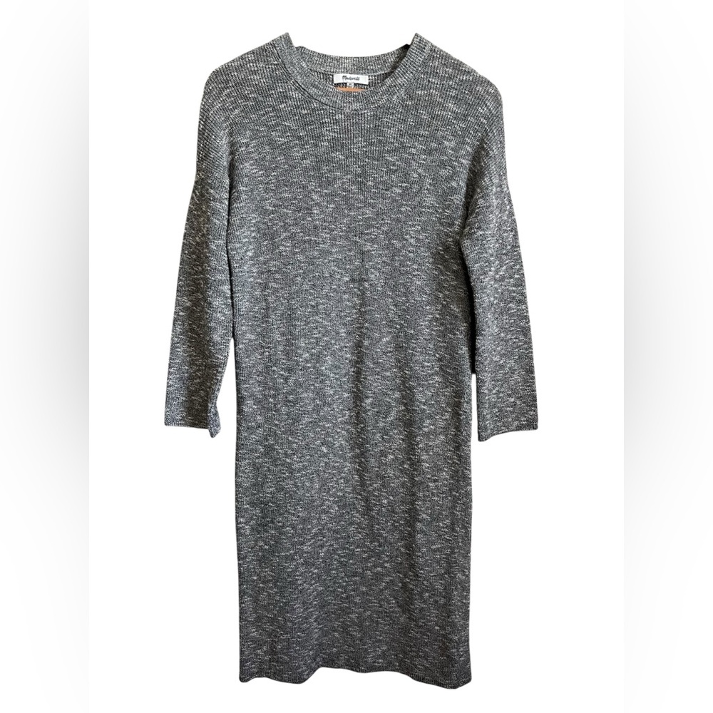 Madewell Gray Marled Knit Sweater Dress XS